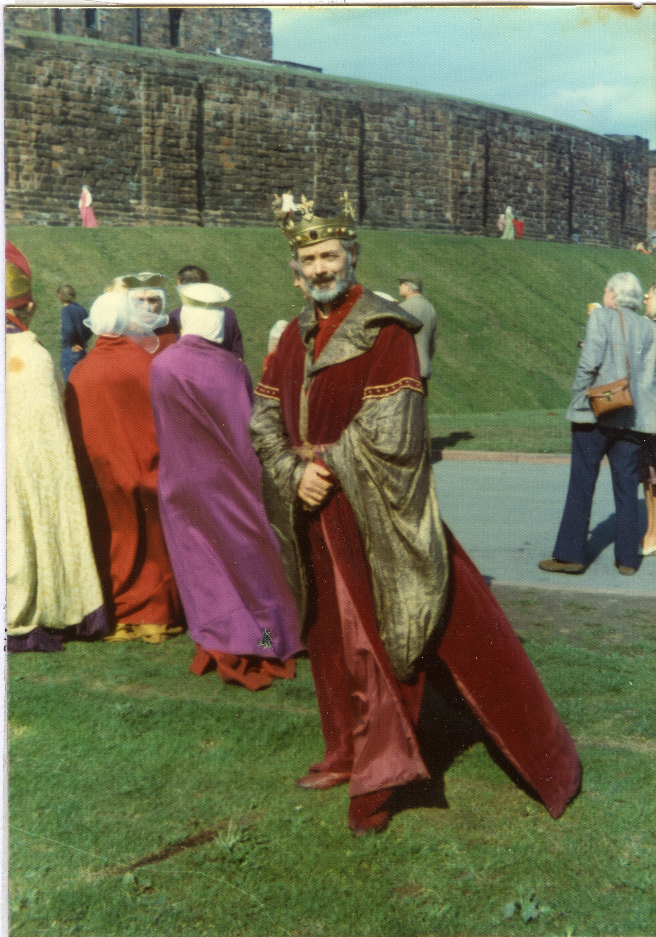 Elliott Hall as Edward I in the Carlisle Pageant, 1977