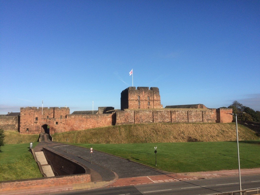 Carlisle castle from the Tullie House ‘Lookout’.