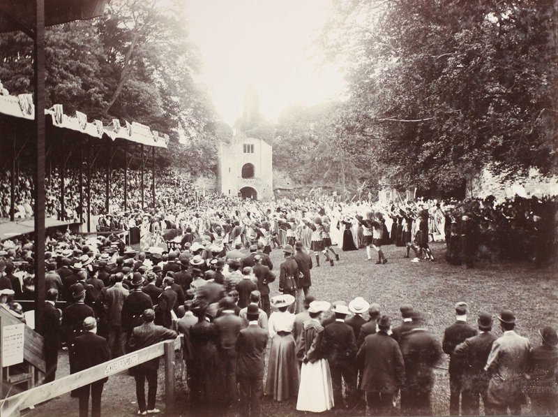 Crowds pack themselves into the pageant grounds